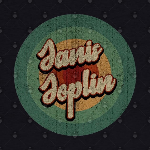 Circle Retro Vintage Janis Joplin by Jokowow